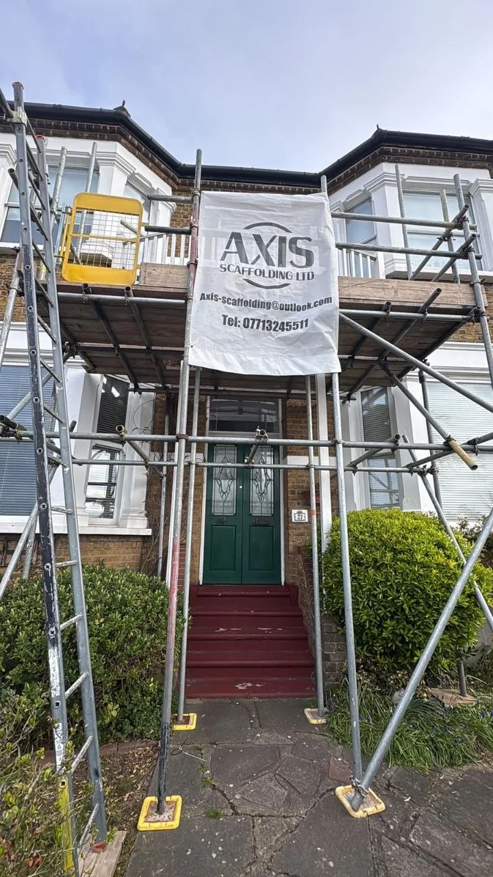 Render Scaffold in Benfleet, Essex — real Axis Scaffolding project photograph
