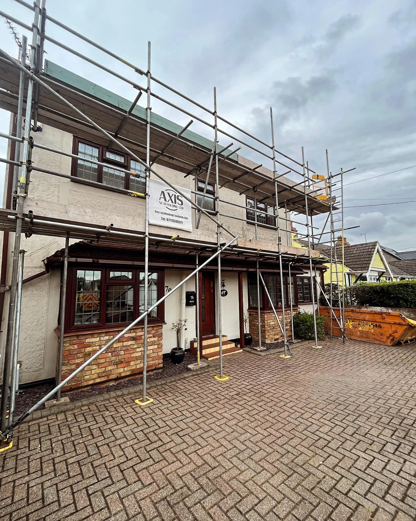 Shopfront Access Scaffold in Rayleigh, Essex — real Axis Scaffolding project photograph